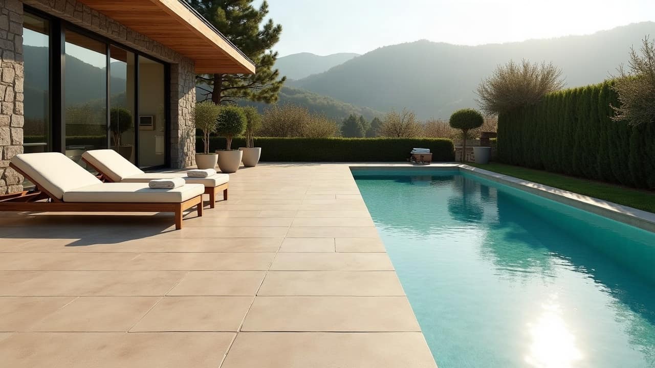 Carrelage de plage de piscine : l'adhérence avant tout